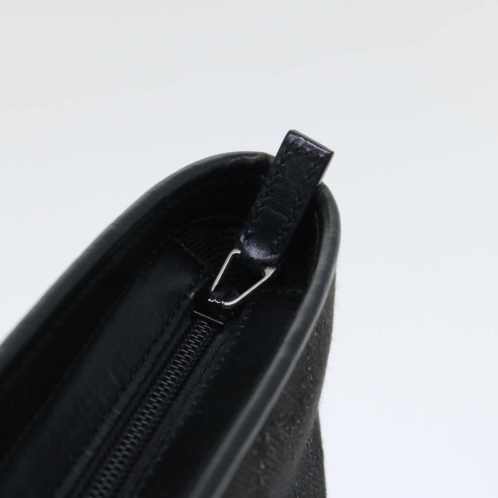 GUCCI GG Canvas Tote Bag Canvas Leather Black Auth 53674 - Picture 10 of 16